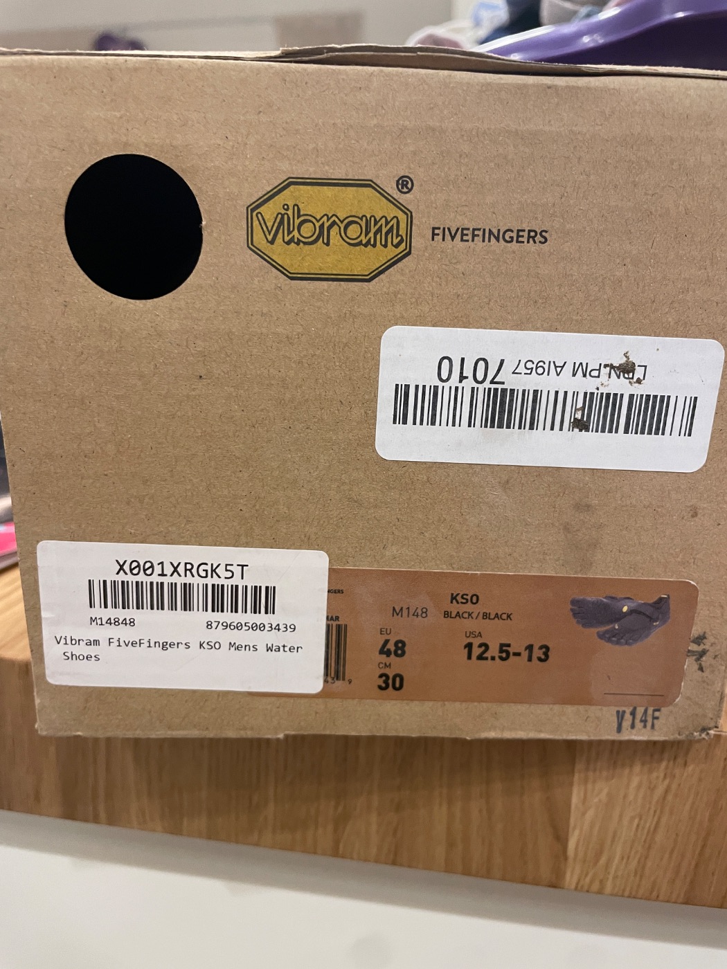 נעלי Vibram FiveFingers מידה 48 / 12.5-13 יד שנייה